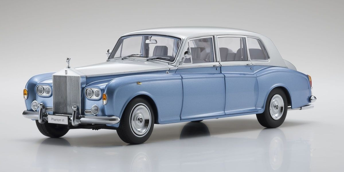 KYOSHO ORIGINAL 1/18 scale Rolls Royce Phantom VI (Light blue / silver)