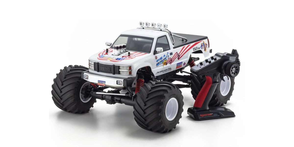 34257 1/8 Scale Radio Controlled Brushless Motor Powered 4WD Monster Truck USA-1 VE readyset w/KT-231P+