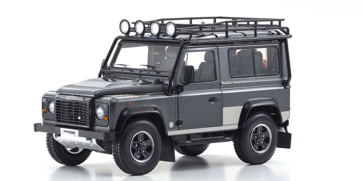 08901TR Land Rover Defender 90 KYOSHO ORIGINAL 1/18 scale (Gray)