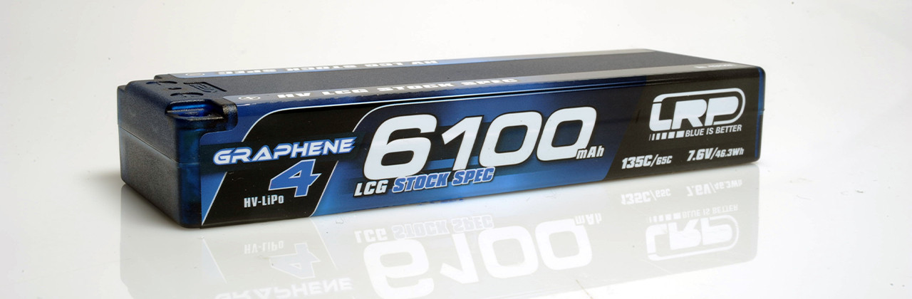 LRP431281 LRP HV LCG STOCK SPEC GRAPHENE-4 6100MAH HARDCASE BATTERY - 7.6V LIPO - 135C/65C - 273G