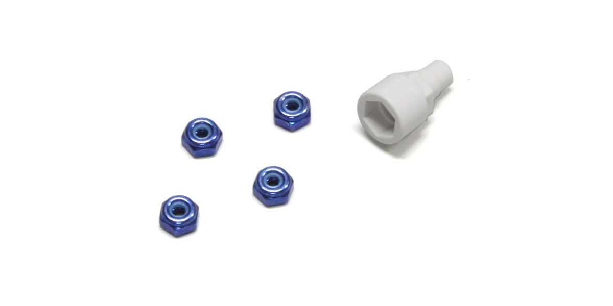 MZW13BL Color Nylon Nut Blue