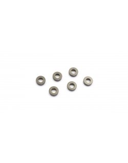 W0142GM Aluminum Collar (3x6x2mm/Gunmetal/6pcs)