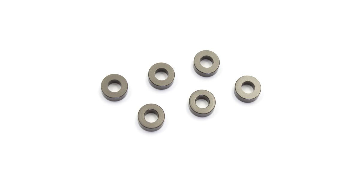 W0142GM Aluminum Collar (3x6x2mm/Gunmetal/6pcs)
