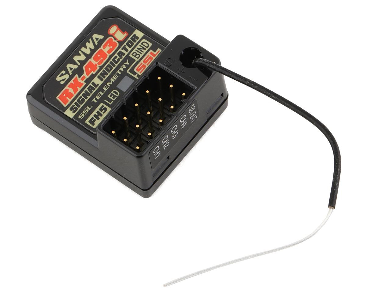 SW41376A Sanwa/Airtronics RX-493i M17/MT-5 2.4GHz 4-Channel FHSS-5 Telemetry Receiver