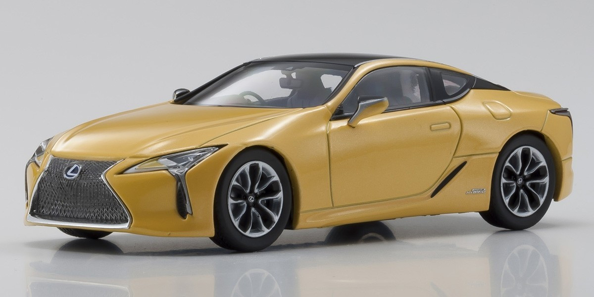 KYOSHO ORIGINAL 1/43 scale Lexus LC500h Yellow (Naples Yellow contrast layering) 03675NY