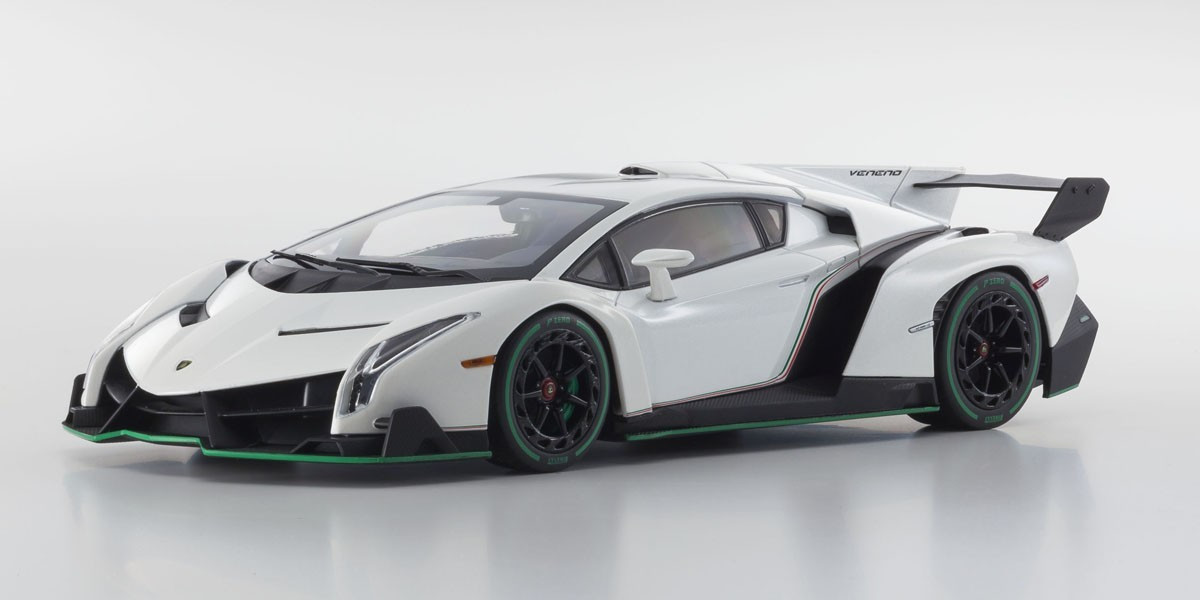 OUSIA 1/18 Lamborghini Veneno White / Green Line