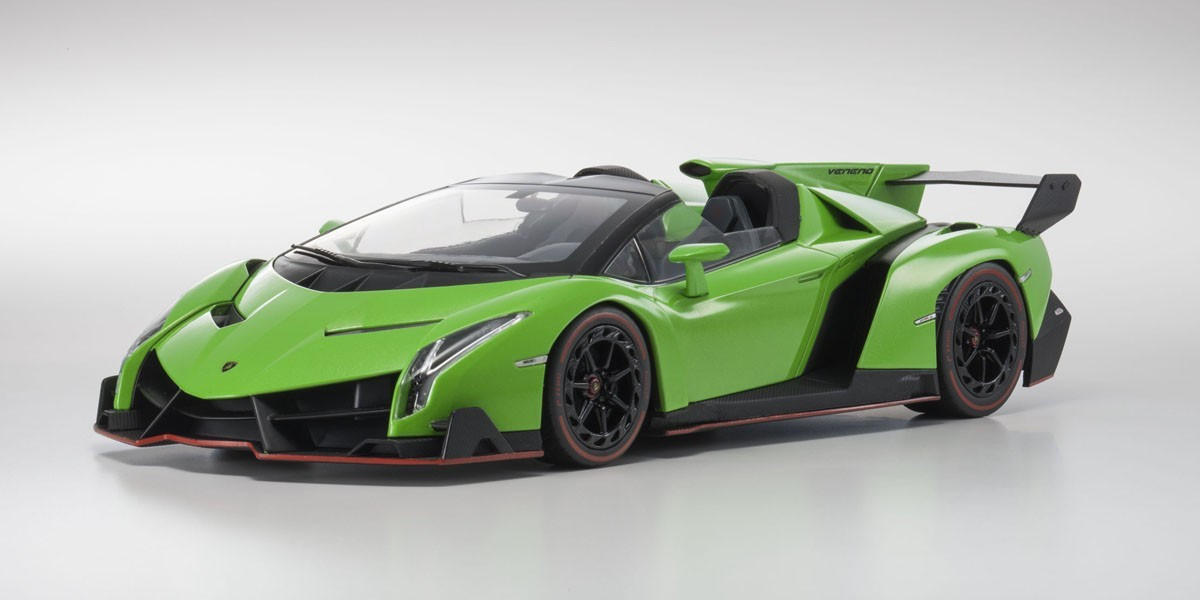 OUSIA 1/18 Lamborghini Veneno Roadster Green/Red line
