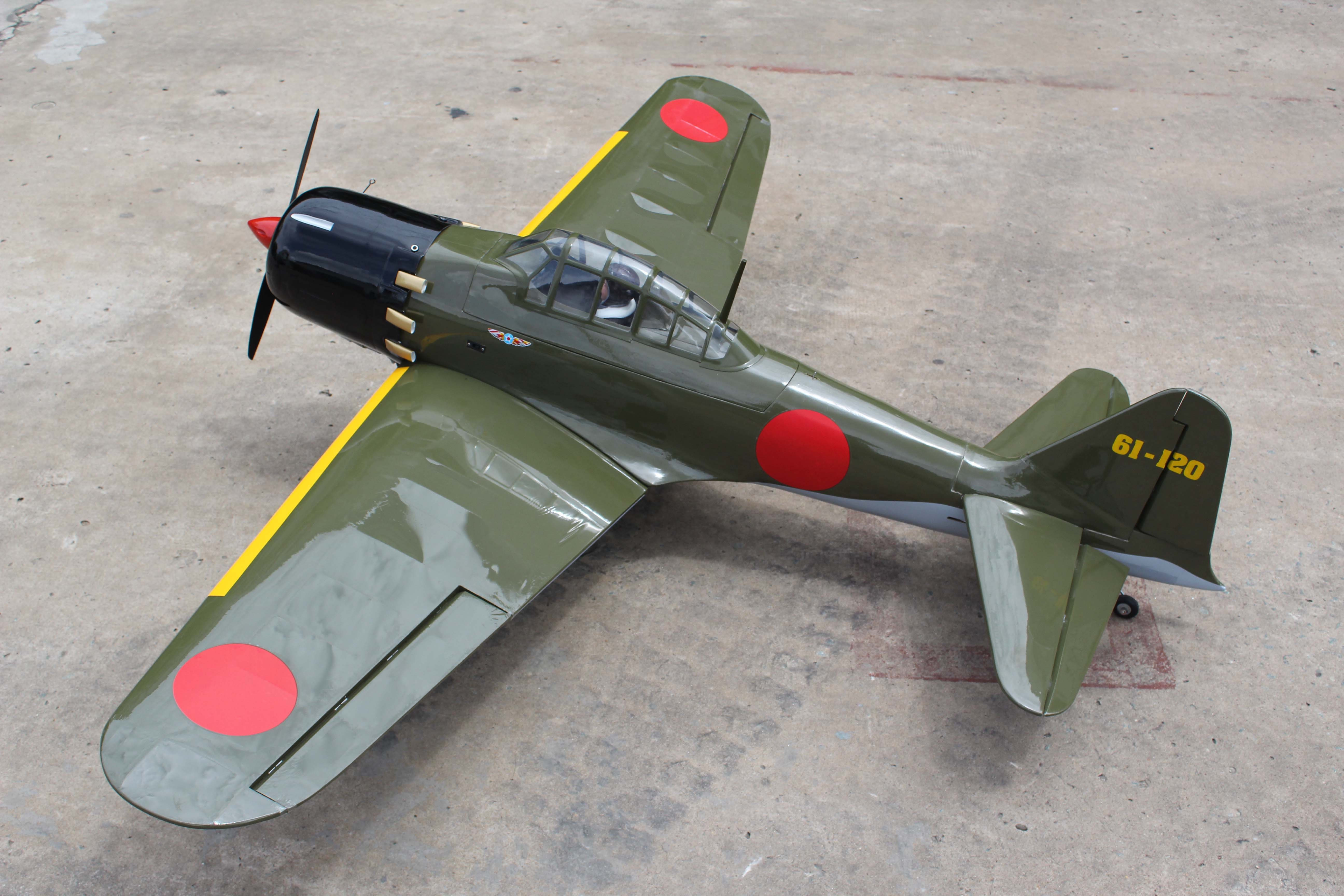 SEA123NGear A6M Zero 67"span 20cc With ER-120 84°Retracts