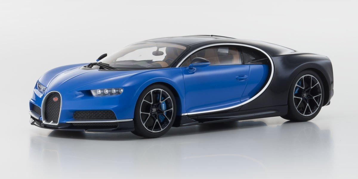 Kyosho OUSIA 1/18 scale Bugatti Chiron Blue/Dark Blue 09548BBK