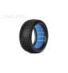 JETKO POWER BLOCK IN PRE-GLUED WITH WHITE WHEEL 1/8 BUGGY RACING TIRE 1 PAIR