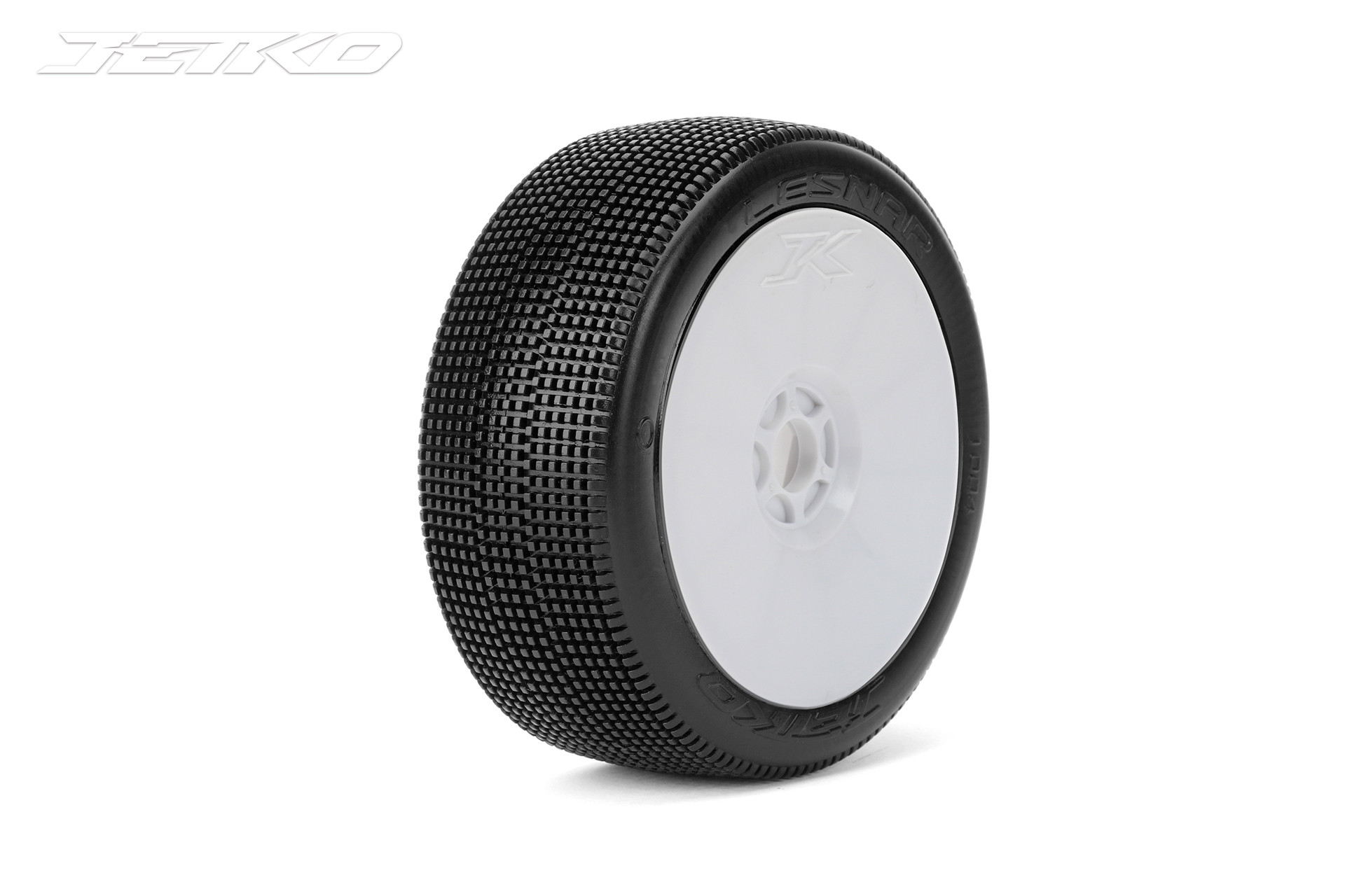 JETKO POWER LESNAR PRE-GLUED WITH WHITE WHEEL 1/8 BUGGY RACING TIRE 1 PAIR