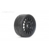 JETKO POWER BLACK PHOENIX MEDIUM SOFT PRE-GLUED WITH BLACK WHEEL 1/8 GT ONROAD TIRE 1 PAIR