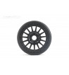 JETKO POWER BLACK PHOENIX MEDIUM SOFT PRE-GLUED WITH BLACK WHEEL 1/8 GT ONROAD TIRE 1 PAIR
