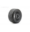 JETKO POWER SUPER SONIC MEDIUM SOFT PRE-GLUED WITH BLACK WHEEL 1/8 BUGGY ONROAD TIRE 1 PAIR