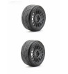 JETKO POWER SUPER SONIC MEDIUM SOFT PRE-GLUED WITH BLACK WHEEL 1/8 BUGGY ONROAD TIRE 1 PAIR