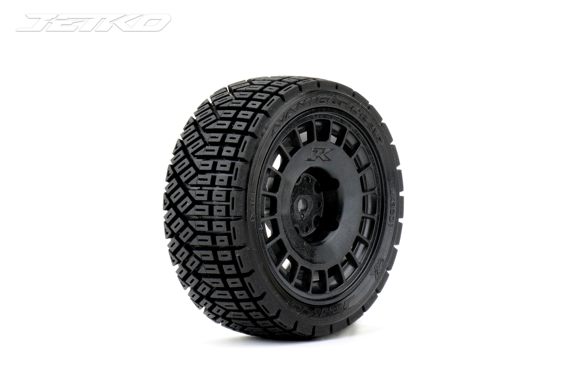 JETKO POWER AVANTGARDE MEDIUM SOFT PRE-GLUED WITH BLACK WHEEL 1/10 RALLY 4 TIRES