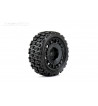 JETKO POWER COURAGIA MEDIUM SOFT PRE-GLUED WITH BLACK WHEEL 1/10 RALLY 4 TIRES