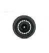 JETKO POWER COURAGIA MEDIUM SOFT PRE-GLUED WITH BLACK WHEEL 1/10 RALLY 4 TIRES