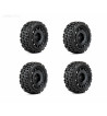 JETKO POWER COURAGIA MEDIUM SOFT PRE-GLUED WITH BLACK WHEEL 1/10 RALLY 4 TIRES