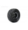 JETKO POWER FORMULA MEDIUM SOFT PRE-GLUED WITH BLACK WHEEL 1/10 ONROAD 4 TIRES