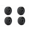 JETKO POWER FORMULA MEDIUM SOFT PRE-GLUED WITH BLACK WHEEL 1/10 ONROAD 4 TIRES