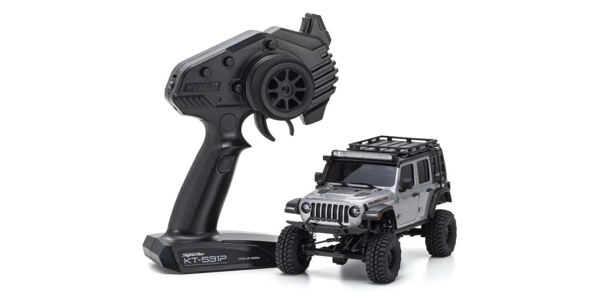 32528S MINI-Z 4×4 JeepⓇ Wrangler Unlimited Rubicon w/acc. Billet Silver Metallic Crawling car
