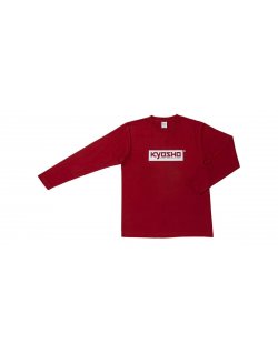KOS-LTS01BG KYOSHO Box Logo Long T-shirt (Burgundy)