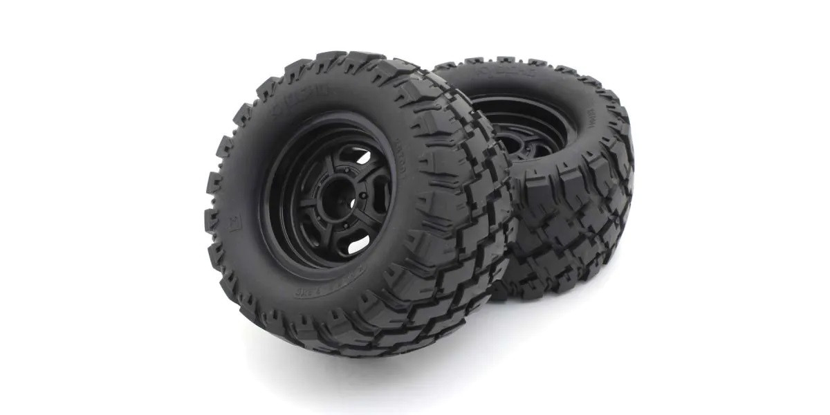 KBTH001BK Glued tire ＆ wheel (MAD WAGON VE/Black/2pcs)