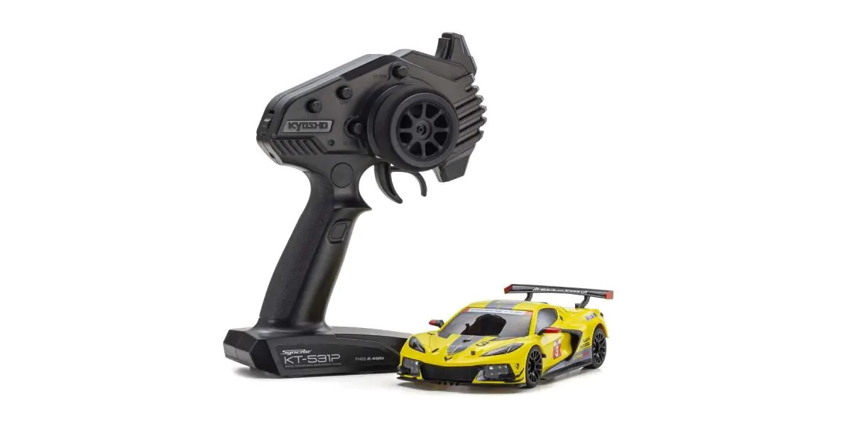 32342Y MINI-Z RWD Series Ready Set CHEVROLET® CORVETTE® C8.R Yellow