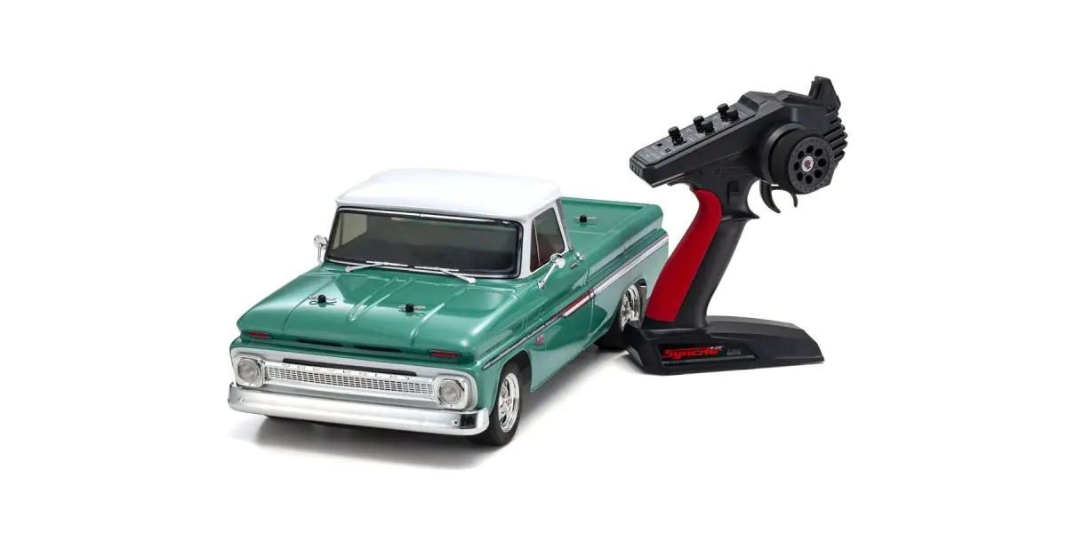 34435T1 1:10 4WD FAZER Mk2 FZ02L readyset 1966 Chevy® C10 Fleetside Pickup Light Green Radio Controlled Electric Powered