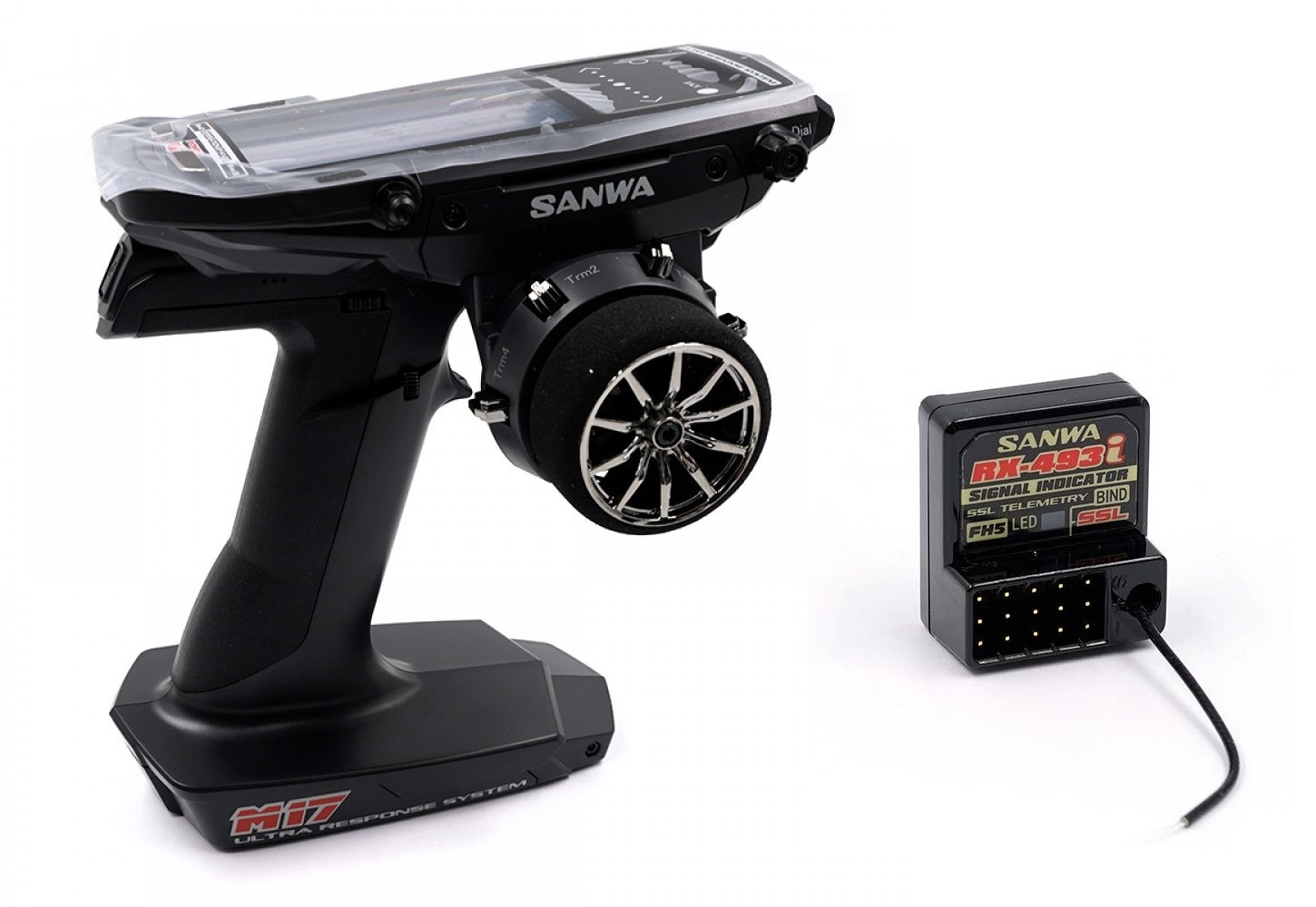 SWM17RX493i SANWA/Airtronics M17 FH5 4-CHANNEL 2.4GHZ RADIO SYSTEM W/ RX-493i RECEIVER