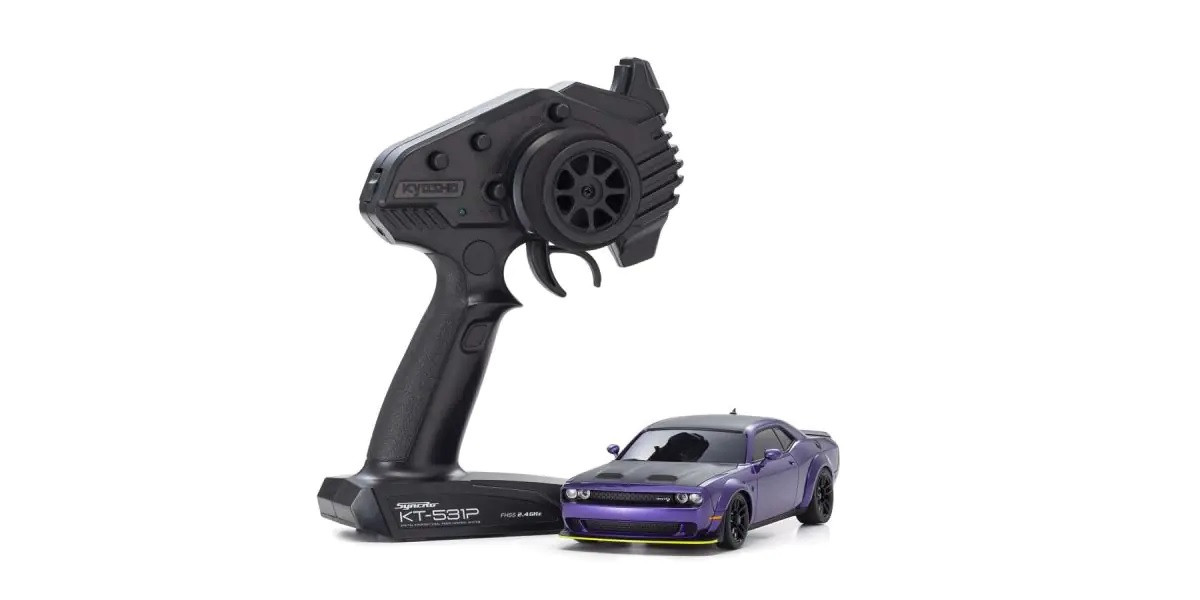 32621PU MINI-Z AWD DODGE CHALLENGER SRT HELLCAT REDEYE Plum Crazy