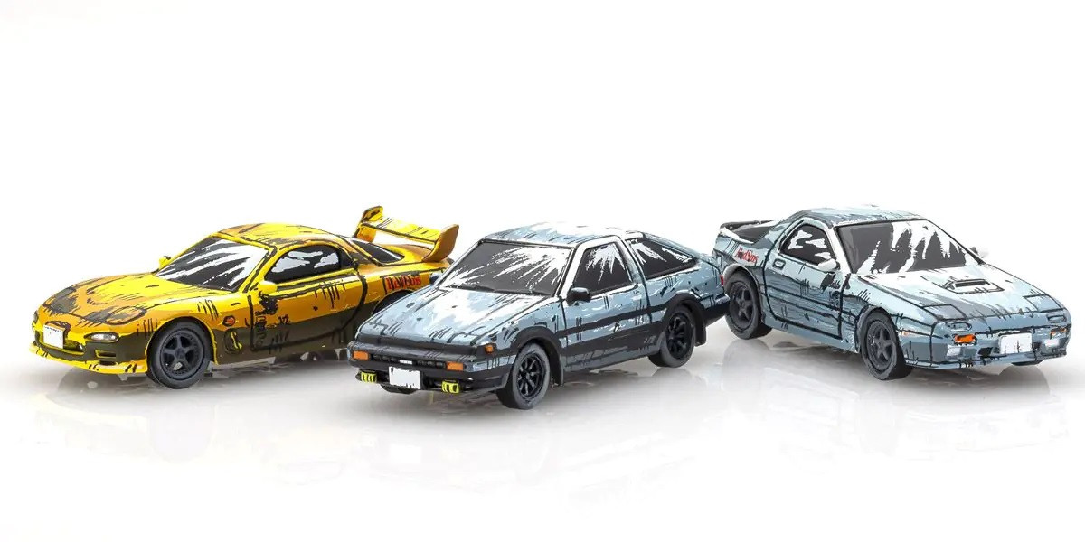 07057AA KYOSHO 1/64scale Initial D Cartoon version (Toyota Sprinter Trueno AE86 /Mazda RX-7 FD3S/Mazda Savanna RX-7 FC3S)