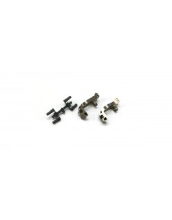 IFW436B Al Front Hub Carrier Set(L,R/16ﾟ/Gunmetallic/MP9)