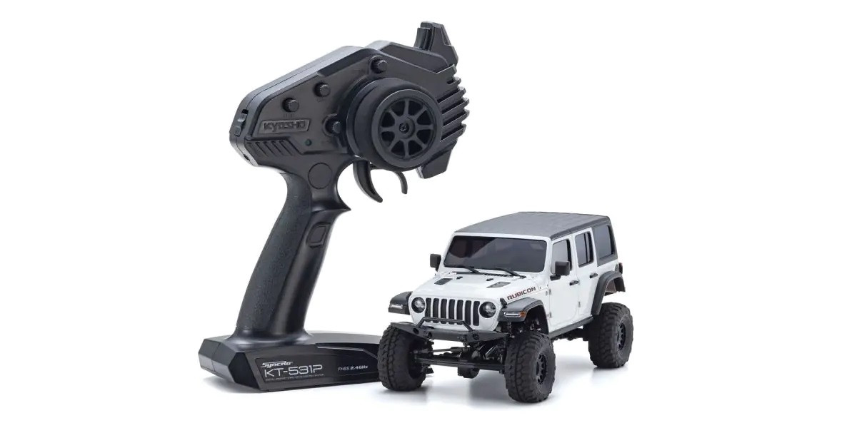 32536W MINI-Z 4x4 readyset JeepⓇ Wrangler Unlimited Rubicon Bright White