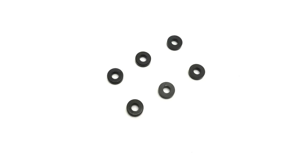 97059-02BK Aluminum Collar (3x7x2mm/Black/6pcs)