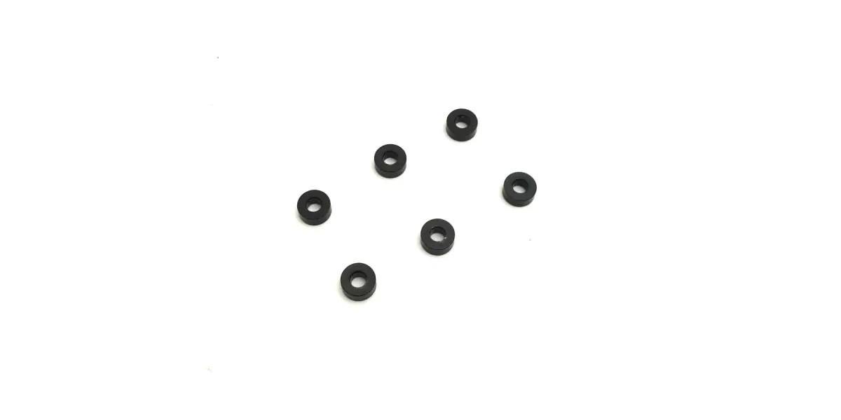 97059-03BK Aluminum Collar (3x7x3mm/Black/6Pcs)