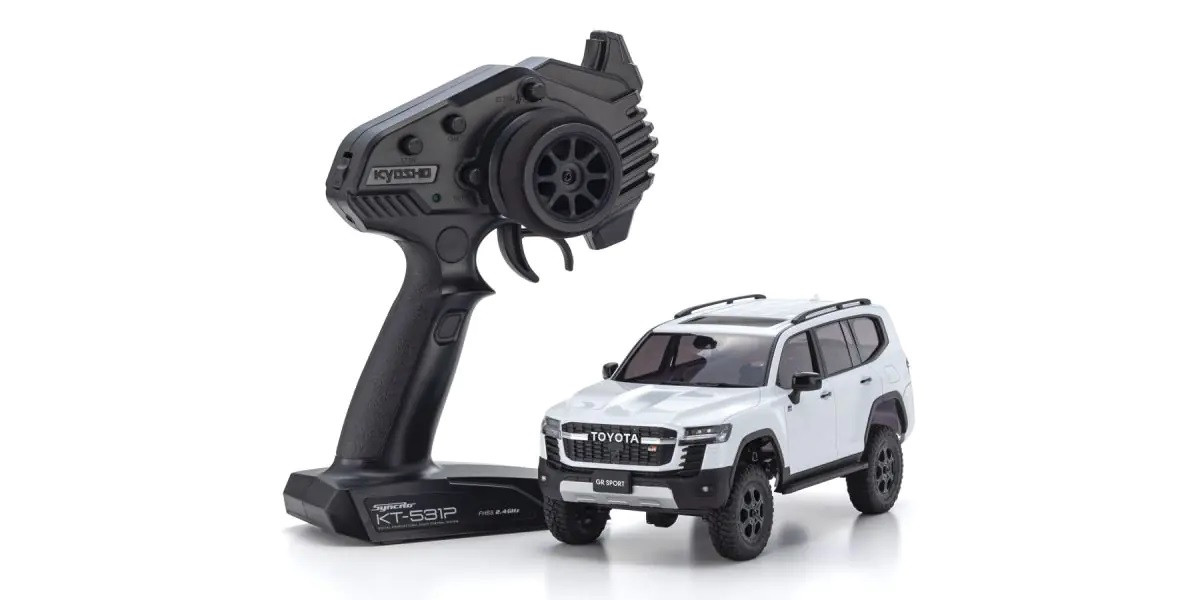32538PW MINI-Z 4x4 readyset Toyota LAND CRUISER 300 GR SPORT Precious White Pearl
