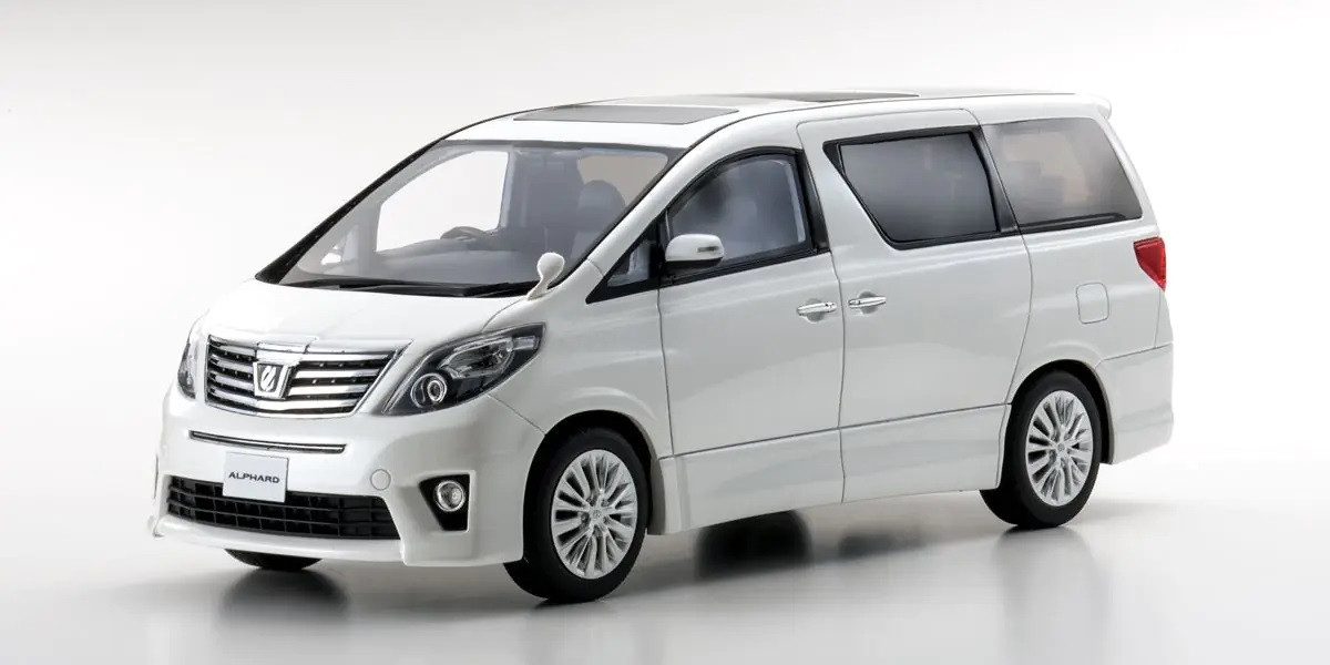 KSR18013W SAMURAI 1/18 Toyota Alphard 350S C Package White Pearl