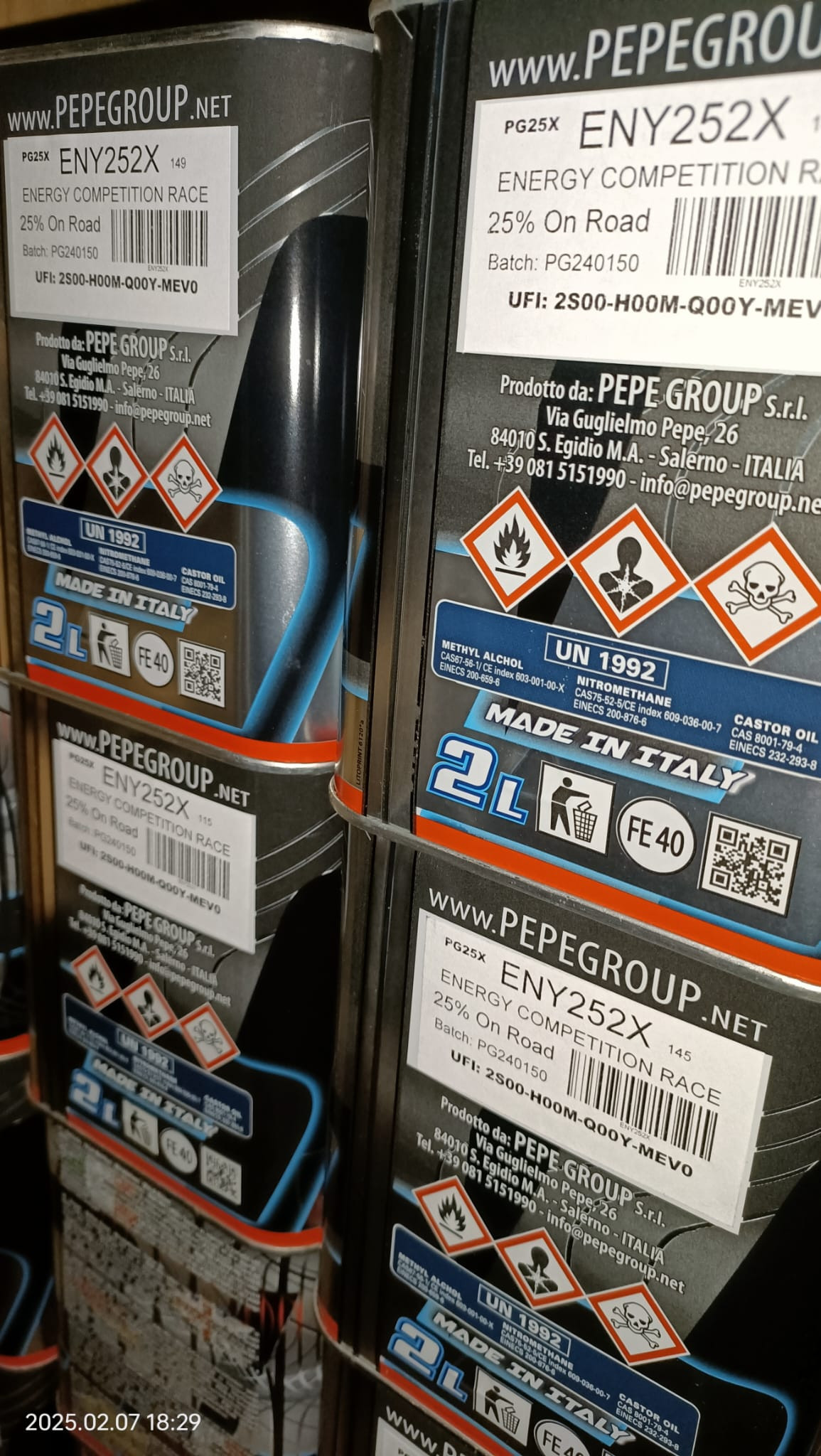 ENY252X 25% ENERGY On Road RACE Competition Nitro Fuel 2 Liters