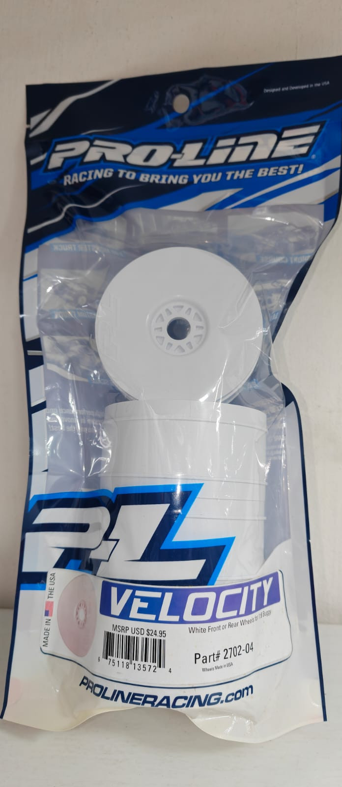 PLE2702-04 Velocity V2 White Front or Rear 17mm Wheels