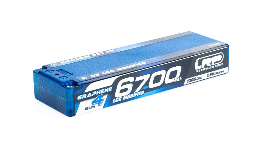 LRP431271 HV LCG MODIFIED GRAPHENE-4 6700MAH HARDCASE BATTERY - 7.6V LIPO - 120C/60C - 274G