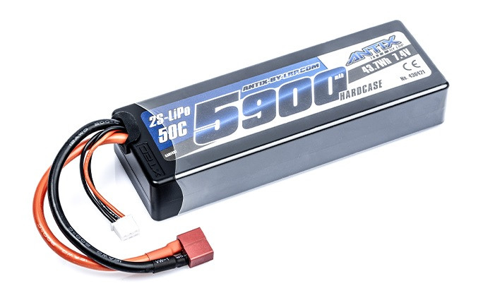 LRP430421 ANTIX by LRP 5900 - 7.4V - 50C LiPo Car Hardcase - T-Plug