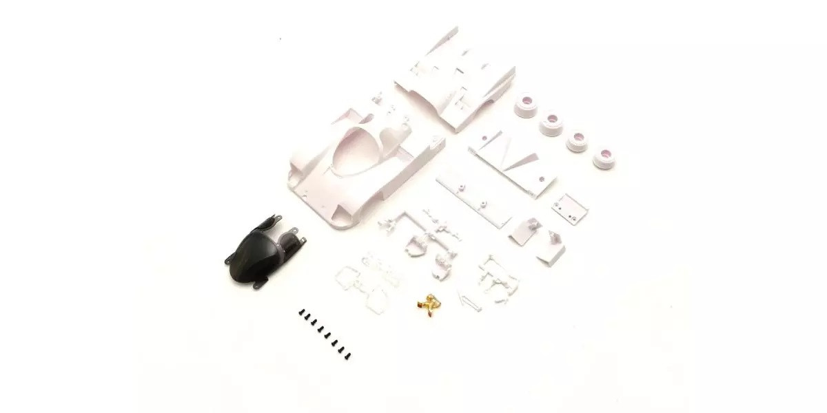 MZN233 Porsche 962 C Coupe LH White Body set (w/rims)