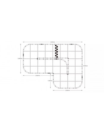 87211 Mini-Z Carpet Track 50 Basic Set (40pcs)