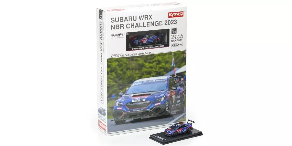 07129N23 KYOSHO MINI CAR & BOOK No.23 SUBARU WRX STI NBR CHALLENGE 2023 K
