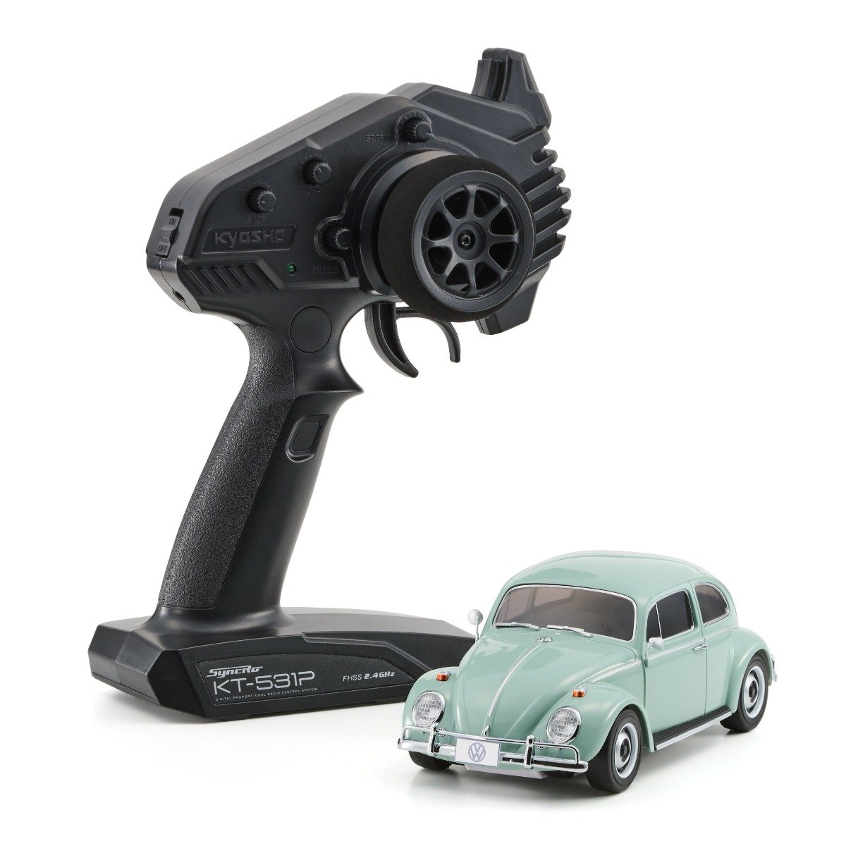 32374BBL MINI-Z RWD MR-04 readyset VW Beetle 1966 Model Bahama Blue RC