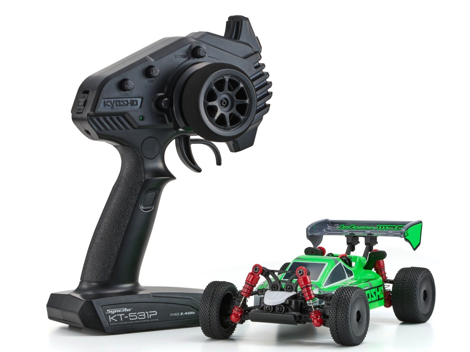 32097WGR MINI-Z Buggy Readyset INFERNO MP9 TKI White / Green 32097WGR