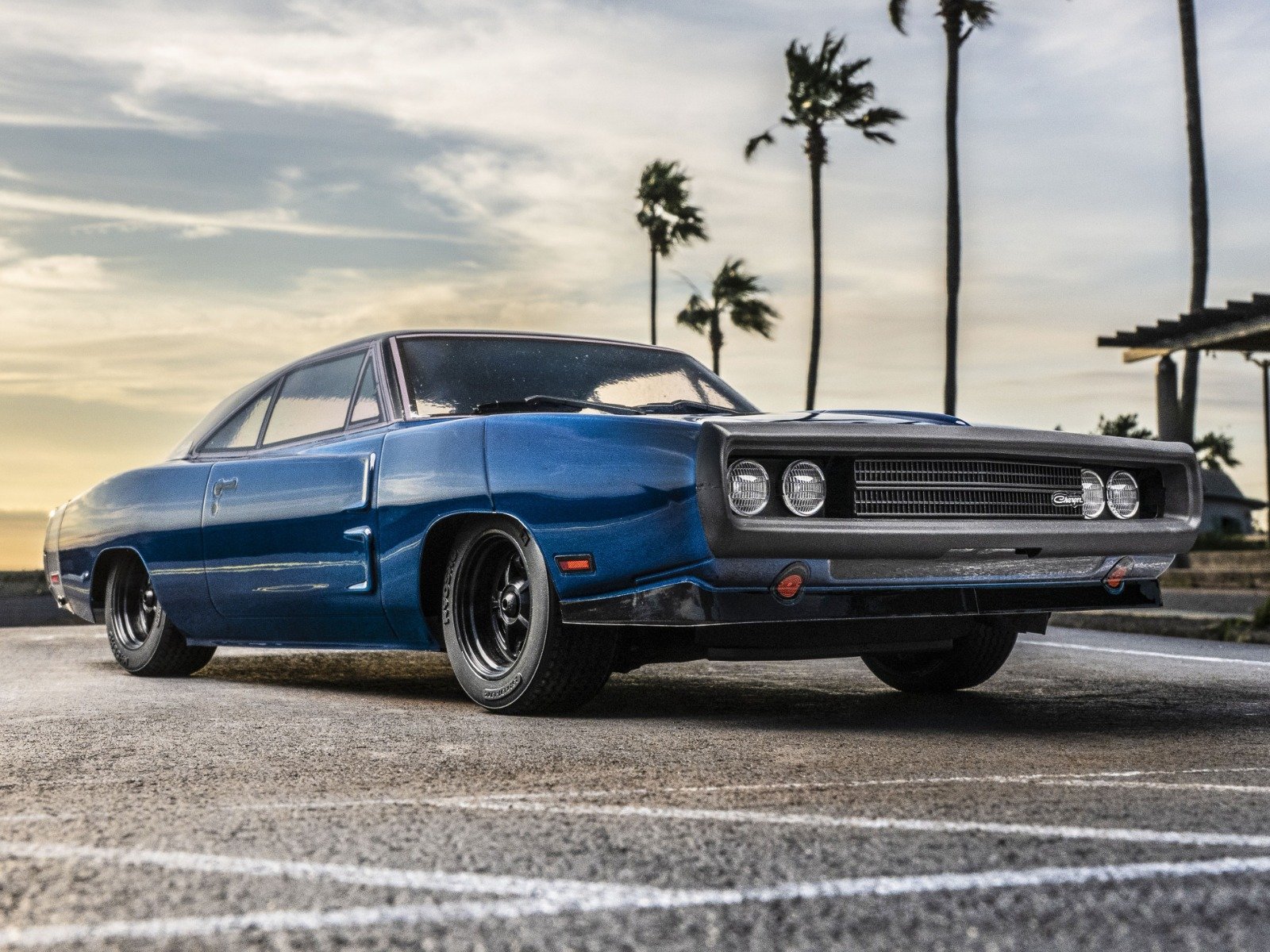 34475T1 1/10 EP4WD Phaser Mk2 FZ02L Ready Set 1970 Dodge Charger Tuned Version Blue 34475 T1