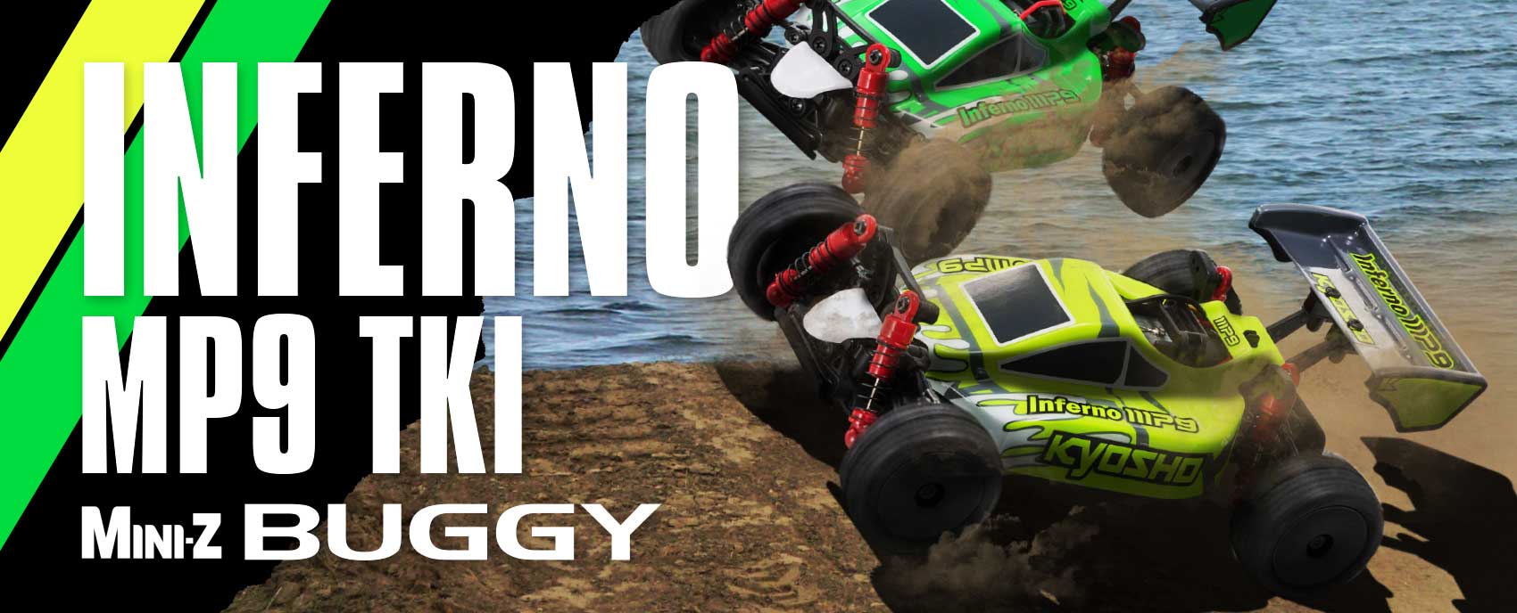 MINI-Z Buggy Inferno MP9 TKI Green and Yellow are back.